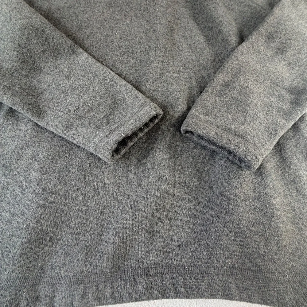 The North Face Gordon Lyons Quarter Zip Fleece Pullover Sweater Gray Mens Large